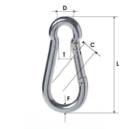 Carabina zincata cu clapeta 8mm / 10mm/10/12mmx80mm                                                                                                                                                                                                       