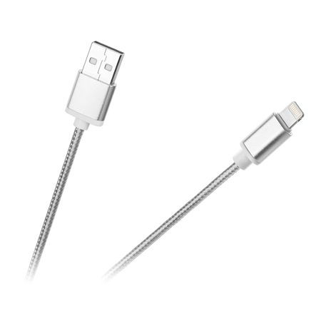 Cablu usb - lightning apple silver  1m m-life                                                                                                                                                                                                             