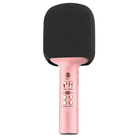 Microfon karaoke cu difuzor incorporat - roz                                                                                                                                                                                                              