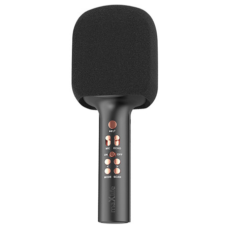 Microfon karaoke cu difuzor incorporat - negru                                                                                                                                                                                                            