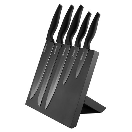 Set 5 cutite cu suport magnetic platinet                                                                                                                                                                                                                  