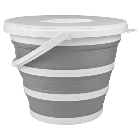 Galeata camping pliabila 10l cu capac                                                                                                                                                                                                                     