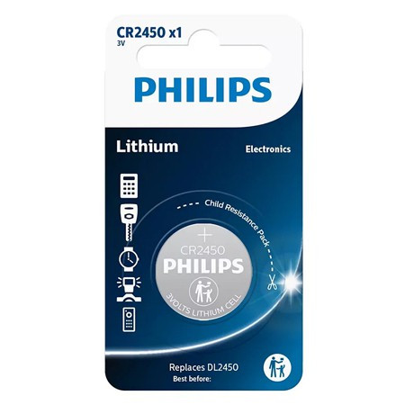 Baterie lithium cr2450 blister 1 buc philips                                                                                                                                                                                                              