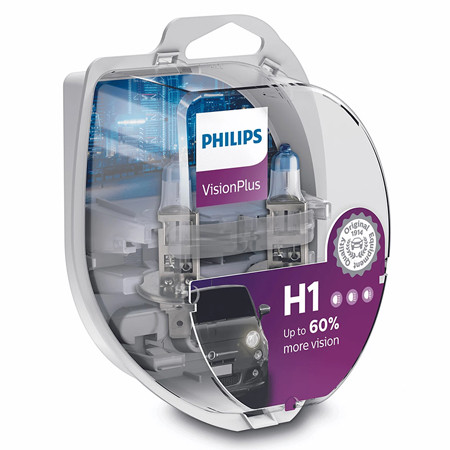 Set 2 becuri auto h1 vision plus philips                                                                                                                                                                                                                  