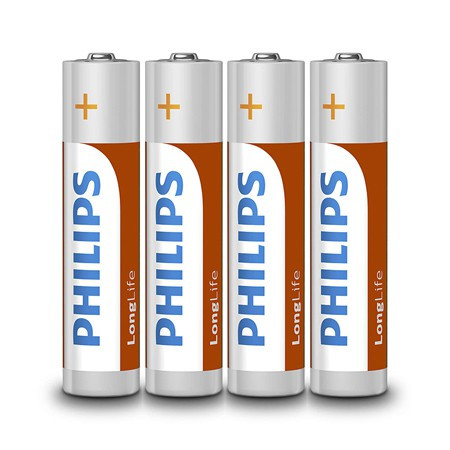 Baterie longlife r3 aaa folie 4 buc philips                                                                                                                                                                                                               
