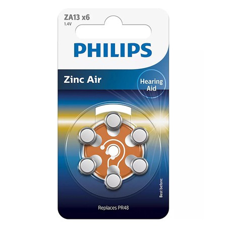Baterie auditiva zinc air blister 6 buc philips                                                                                                                                                                                                           