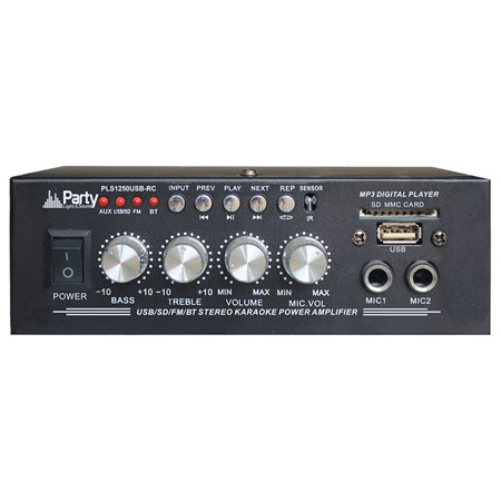 Amplificator karaoke 2x25w cu bluetooth/usb/sd/aux si telecomanda                                                                                                                                                                                         