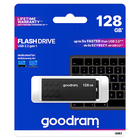 Flash drive 128gb usb 2.0 ume3 goodram                                                                                                                                                                                                                    