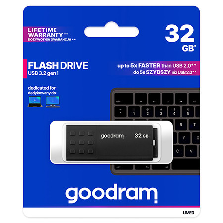 Flash drive 32gb usb 2.0 ume3 goodram                                                                                                                                                                                                                     