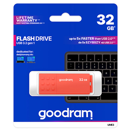 Flash drive 32gb usb 2.0 ume3 goodram                                                                                                                                                                                                                     