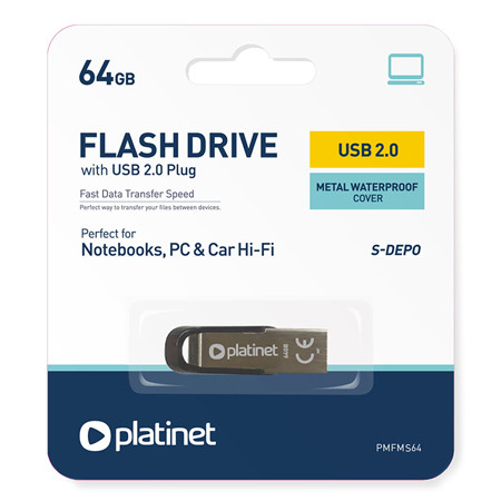 Flash drive usb s-depo 64gb platinet                                                                                                                                                                                                                      