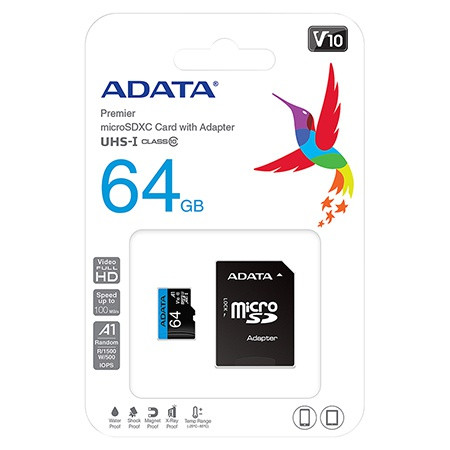 Micro sdxc clasa 10 64gb adata                                                                                                                                                                                                                            