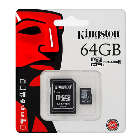 Micro sd card 64gb class 10 kingston                                                                                                                                                                                                                      