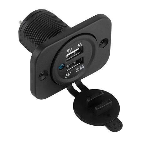 Mufa montaj bricheta auto incarcare 2xusb 3100mah                                                                                                                                                                                                         