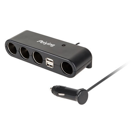 Splitter bricheta auto x4 cu usb si cablu peiying                                                                                                                                                                                                         