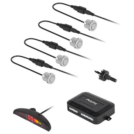 Sistem parcare display led 4 senzori argintii                                                                                                                                                                                                             