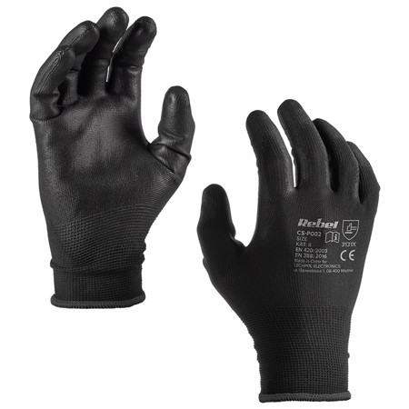 Manusa lucru poliuretan marime 10 / xl set 12 buc rebel                                                                                                                                                                                                   