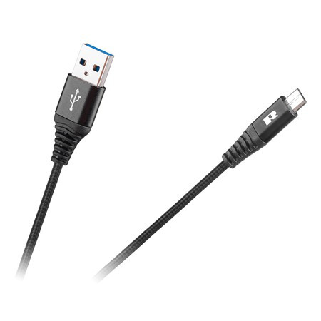 Cablu usb-micro usb 0.5 rebel negru                                                                                                                                                                                                                       