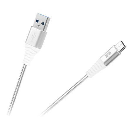 Cablu usb - usb tip c rebel 100 cm alb                                                                                                                                                                                                                    