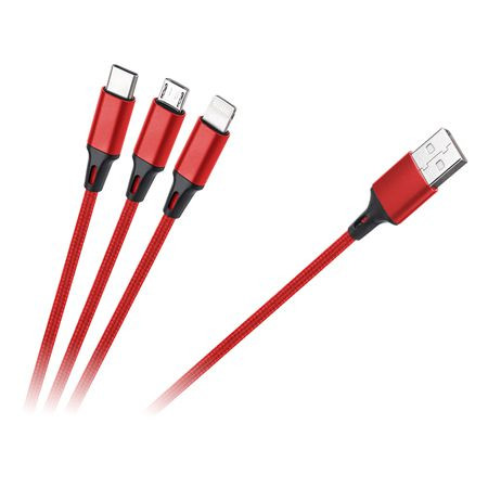 Cablu usb 3 in 1 100cm rebel                                                                                                                                                                                                                              