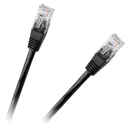 Cablu patchcord utp cat6 0.5m negru rebel                                                                                                                                                                                                                 