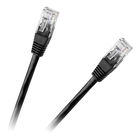 Cablu patchcord utp cat6 2m negru rebel                                                                                                                                                                                                                   