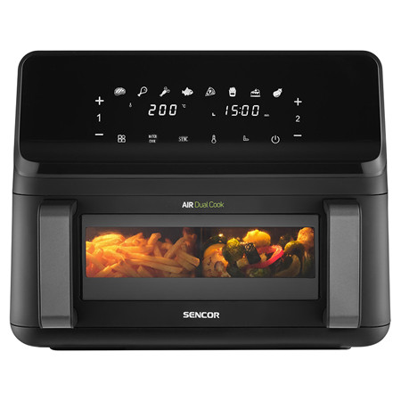 Friteuza dubla digital airfryer 2x4.5 l 2700w sencor                                                                                                                                                                                                      