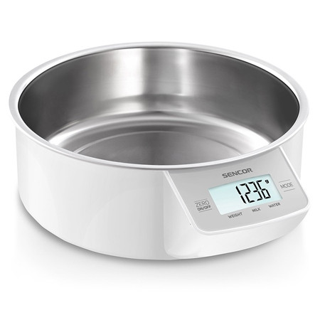 Cantar bucatarie cu bol metalic alb sencor                                                                                                                                                                                                                
