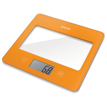 Cantar bucatarie sticla securizata portocaliu sencor                                                                                                                                                                                                      