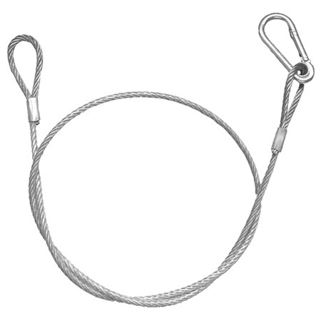 Cablu otel cu carabina 87cm/2mm                                                                                                                                                                                                                           