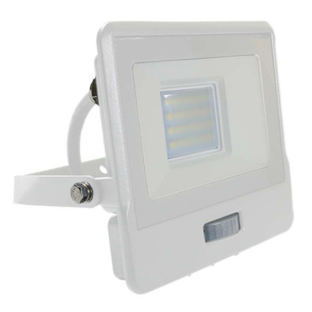 Reflector led smd 20w 4000k ip65 cu senzor miscare - alb                                                                                                                                                                                                  