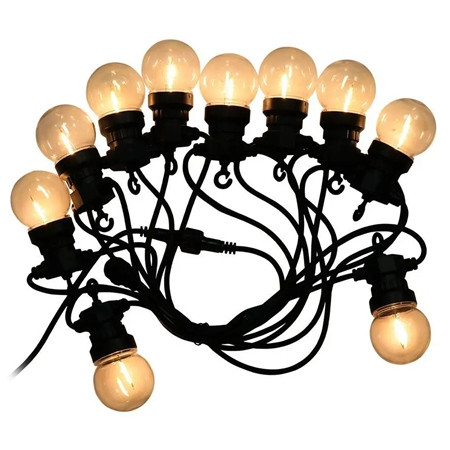 Ghirlanda led 5m 10 becuri  0.4w / bec 3000k                                                                                                                                                                                                              