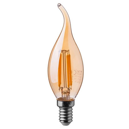Bec led e14 4w cu filament 2200k alb cald                                                                                                                                                                                                                 