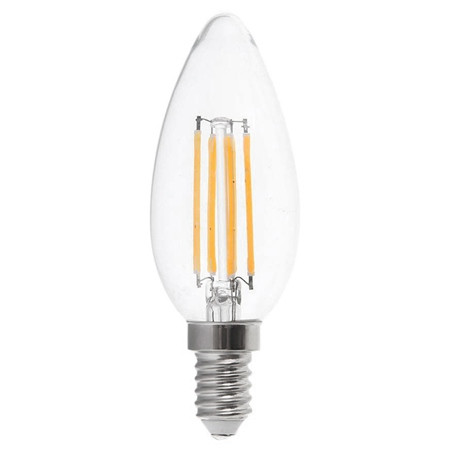 Bec led e14 6w cu filament 6400k alb rece                                                                                                                                                                                                                 
