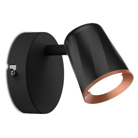 Lampa led montaj perete 6w 4000k alb neutru - negru                                                                                                                                                                                                       