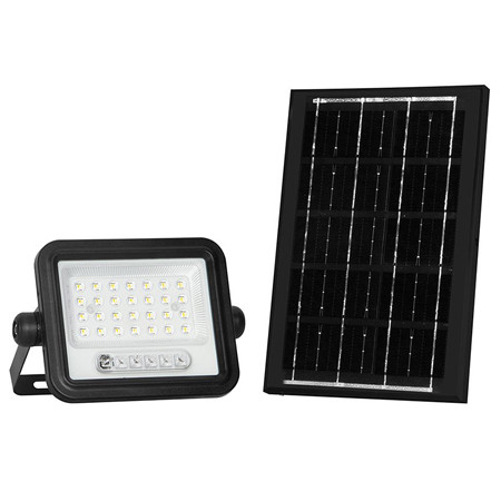 Reflector cu incarcare solara 50w 700lm 7in1 - negru                                                                                                                                                                                                      