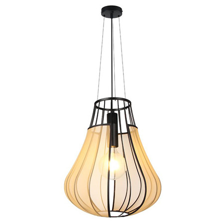 Corp iluminat cu soclu e27 420x500mm - negru mat/bej                                                                                                                                                                                                      