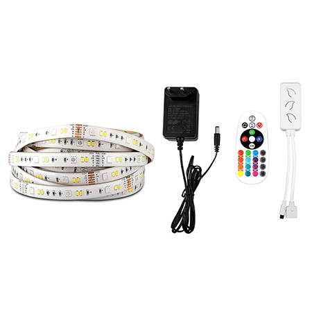 Kit banda led smart smd5050 54led/m rgb+ww+dw+cw 12v ip65 5m                                                                                                                                                                                              