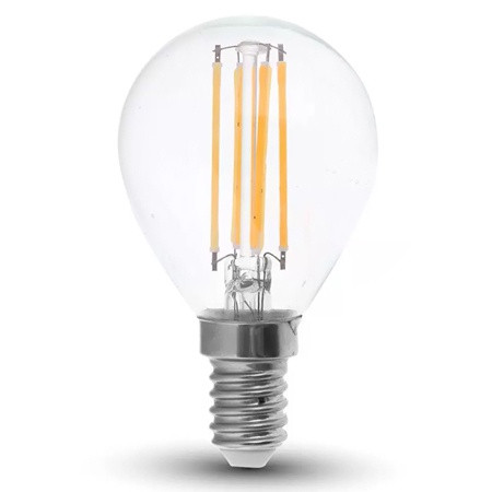 Bec e14 p45 cu filament led 6w 6400k                                                                                                                                                                                                                      