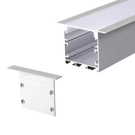 Profil aluminiu pentru banda led 2m 50mm x 35mm alb                                                                                                                                                                                                       