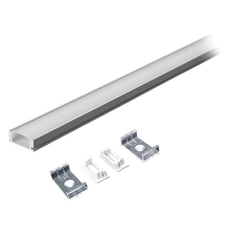Profil aluminiu pentru banda led 2m 23.5mm x 10mm alb                                                                                                                                                                                                     