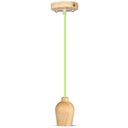 Pendul tavan soclu e27 lemn - verde                                                                                                                                                                                                                       
