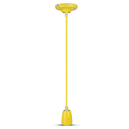 Pendul tavan portelan soclu e27 - galben                                                                                                                                                                                                                  