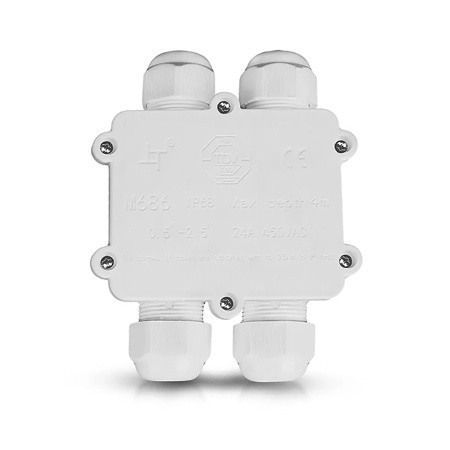 Conector terminal 4pini 8-12mm ip68 - alb                                                                                                                                                                                                                 