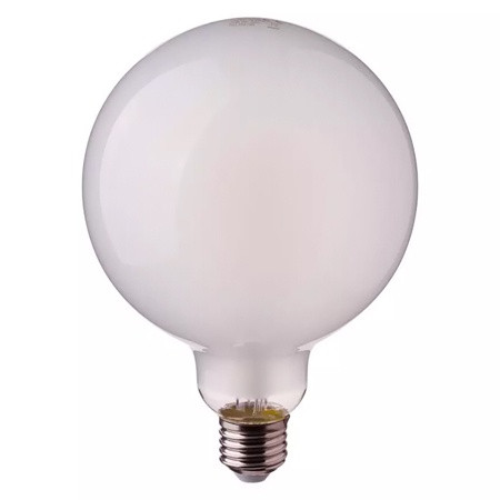 Bec led g125 e27 7w cu filament 2700k alb cald sticla mata                                                                                                                                                                                                