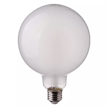 Bec led g125 e27 7w cu filament 6400k alb rece sticla mata                                                                                                                                                                                                