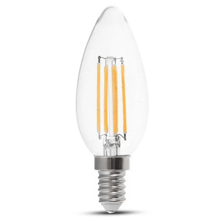 Bec led e14 6w cu filament 3000k alb cald                                                                                                                                                                                                                 