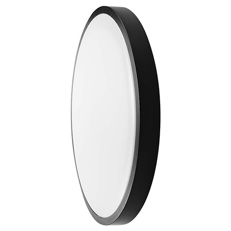 Plafoniera led 18w ip44 6500k alb rece - negru                                                                                                                                                                                                            