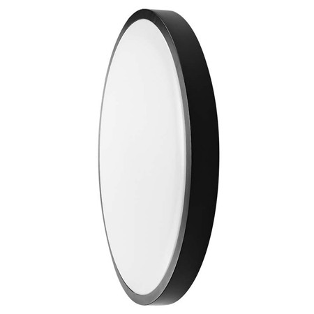 Plafoniera led 18w ip44 cu senzor 4000k alb neutru - negru                                                                                                                                                                                                