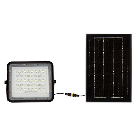 Reflector cu incarcare solara 6w 400lm 6400k - negru                                                                                                                                                                                                      